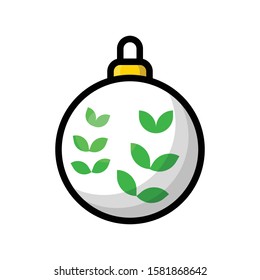 Colorful Christmas ball, isolated on white background