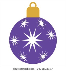 colorful Christmas ball, vector illustration