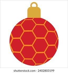colorful Christmas ball, vector illustration