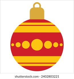colorful Christmas ball, vector illustration