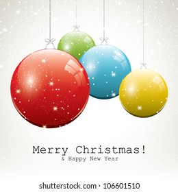 Colorful christmas balls