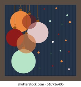 Colorful Christmas Balls With Dots 