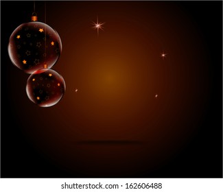 colorful christmas balls on dark colorful background