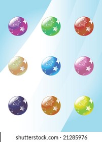 colorful christmas balls - vector style