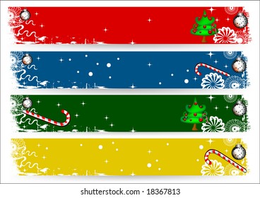 colorful christmas banners