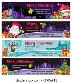 Colorful Christmas banners
