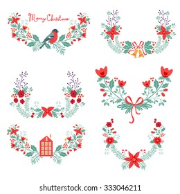 Colorful Christmas banners. Ideal for invitations and Christmas cards