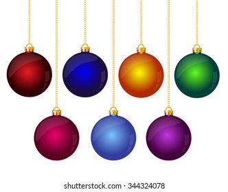 Colorful Christmas Bulbs