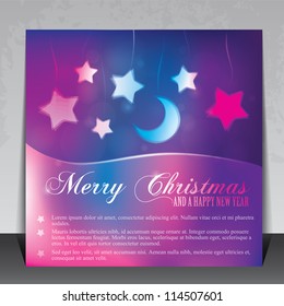 Colorful Christmas card with copy space
