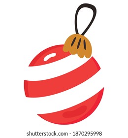 Colorful christmas decoration icon. A Christmas decoration is any of several types of ornamentation used at Christmastime and the greater holiday season.