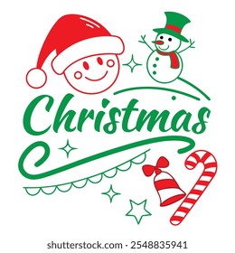 Colorful Christmas Elements for Festive Holiday Projects and Decorations