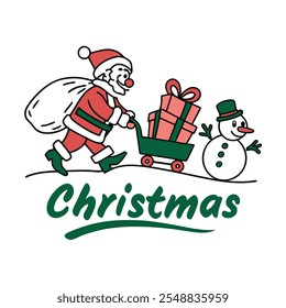 Colorful Christmas Elements for Festive Holiday Projects and Decorations
