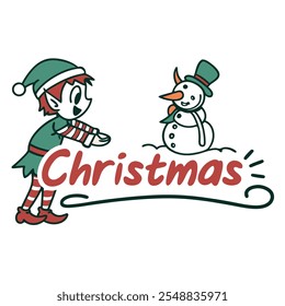 Colorful Christmas Elements for Festive Holiday Projects and Decorations