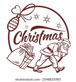 Colorful Christmas Elements for Festive Holiday Projects and Decorations
