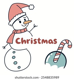 Colorful Christmas Elements for Festive Holiday Projects and Decorations