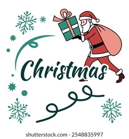 Colorful Christmas Elements for Festive Holiday Projects and Decorations