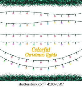 colorful christmas lights