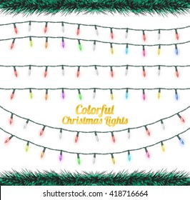 colorful christmas lights