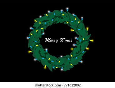 Colorful Christmas lights, can do different designs and changes.