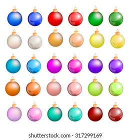 Colorful Christmas ornaments, Christmas balls