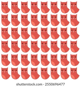 COLORFUL CHRISTMAS OWLS ILLUSTRATED DESIGN PATTERN VECTOR