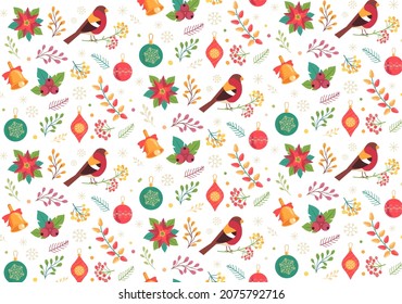 Colorful Christmas pattern decoration design with white background