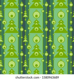 Colorful christmas seamless pattern. Repeated flat Xmas symbols. Simple vector composition for textile, wallpaper, wrapping paper, prints, fabric, web background or another accent etc.