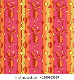 Colorful christmas seamless pattern. Repeated flat Xmas symbols. Simple vector composition for textile, wallpaper, wrapping paper, prints, fabric, web background or another accent etc.