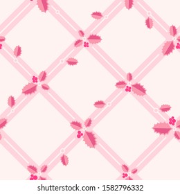 Colorful christmas seamless pattern. Simple repeated holly leaves. Simple vector xmas composition for textile, wallpaper, wrapping paper, prints, fabric, web background or another accent etc.