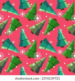 colorful christmas seamless pattern with christmas tree design tileable image that can be applied to various Christmas-related design projects. 