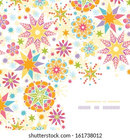 Colorful Christmas Stars Corner Decor Pattern Background