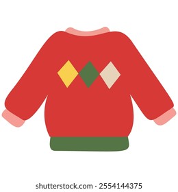 Colorful Christmas Sweater Illustration graphic