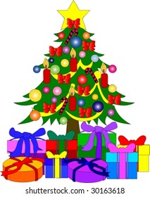 colorful christmas tree