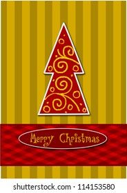 Colorful christmas tree - beauty vector illustration.