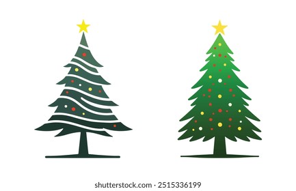Colorful Christmas tree. Christmas concept.