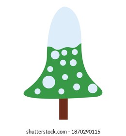 Colorful christmas tree icon. A Christmas tree is a decorated tree, usually an evergreen conifer, such as a spruce, pine, or fir, or an artificial tree of similar appearance.