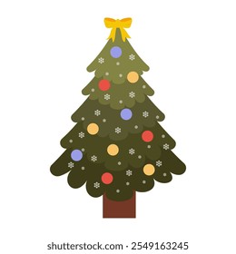 Colorful Christmas Tree Illustrations for Festive Decorations