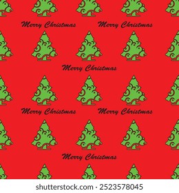Colorful Christmas tree pattern illustration