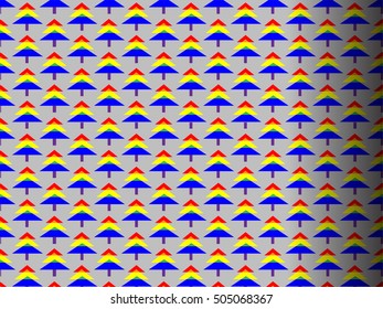 Colorful Christmas Tree pattern. Vector background