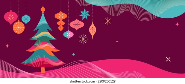 Colorful Christmas Trees Background and Packaging Design