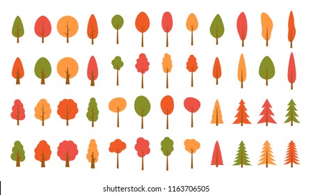 Colorful Christmas trees seamless pattern background