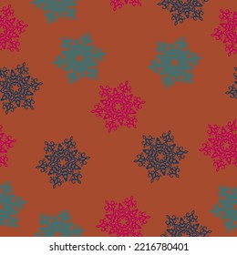 Colorful christmas trees seamless pattern background  Design illustration. A lot of fir-trees. Decorative wallpaper, good for printing. 