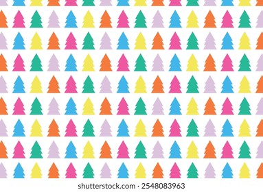 Colorful christmas trees seamless pattern. Vector illustration. SSTKChristmas