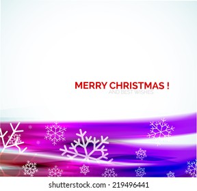 Colorful Christmas winter snowflakes abstract background