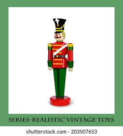 Colorful Christmas Wooden Soldier  , Series-Realistic vintage toys