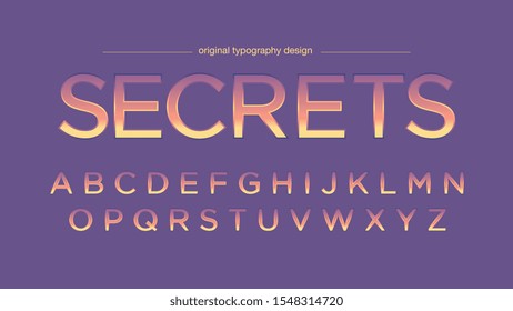 Colorful Chrome Metallic Artistic Font Typography Design