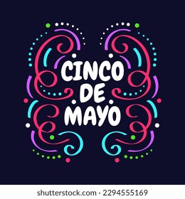 Colorido Cinco de Mayo. Se puede usar para carteles, afiches y tarjetas de felicitación