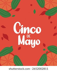 Cartão Quadrado Colorido Cinco de Mayo - Festivo Mexicano Vetor Designs 