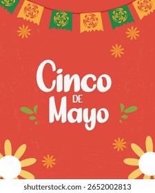 Cartão Quadrado Colorido Cinco de Mayo - Festivo Mexicano Vetor Designs 