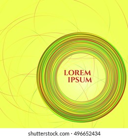 Colorful circle abstract background. Design for card, banner.